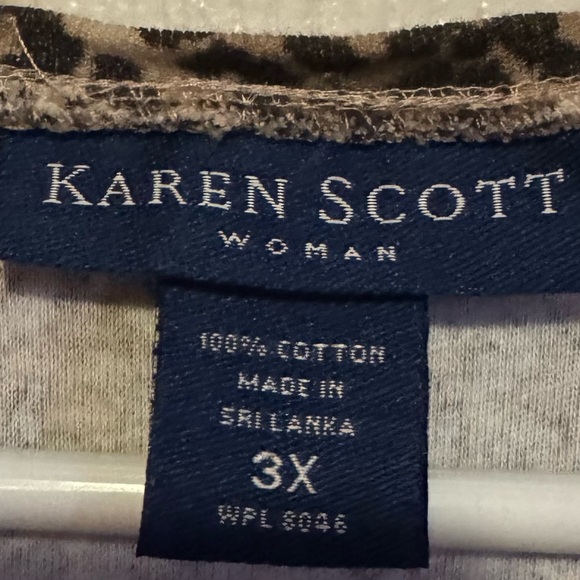 NWOT 😍 Karen Scott Knit shirt ❤️ 3x women’s plus 💃 - Picture 2 of 2
